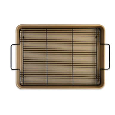 Nordic Ware Extra Large Oven Crisping Baking Tray, with Rack, Silver