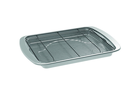 Nordic Ware Extra Large Oven Crisping Baking Tray, with Rack, Silver