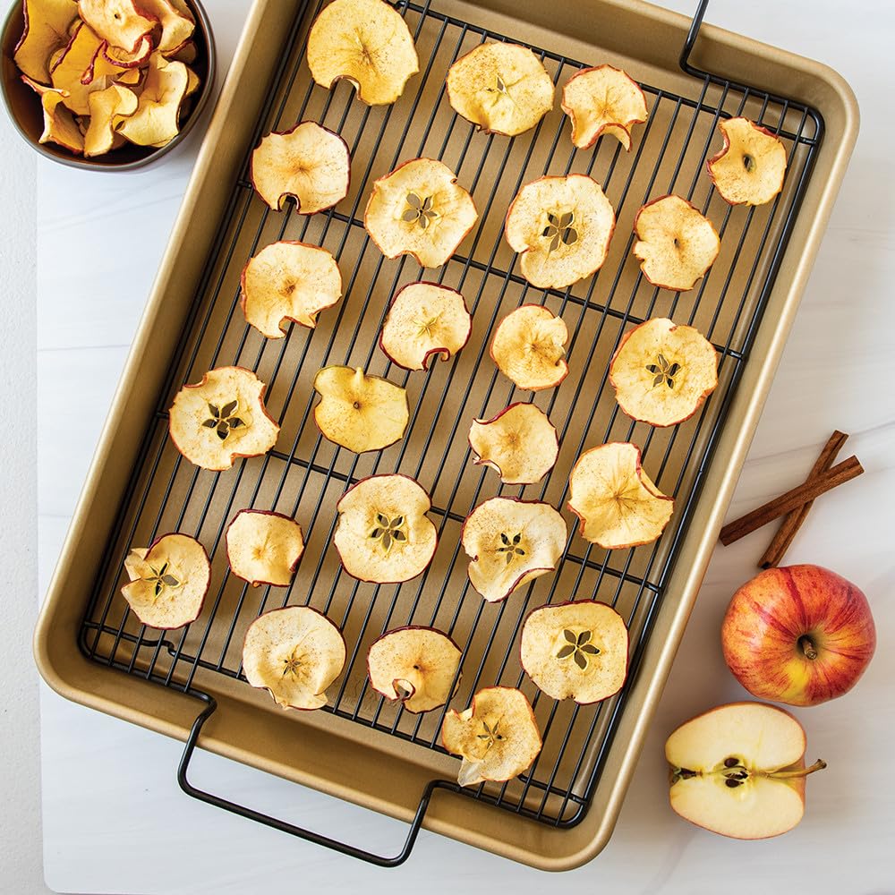 Nordic Ware Extra Large Oven Crisping Baking Tray, with Rack, Silver
