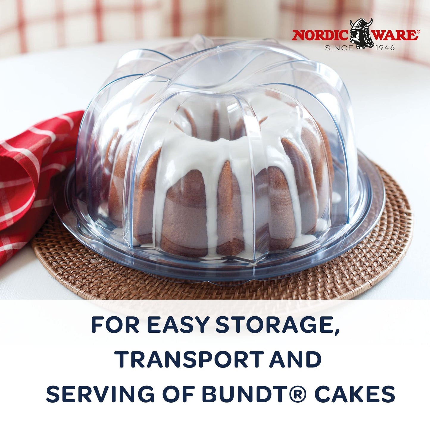 Nordic Ware Loaf Cake Keeper, Blue,12.8"L x 7.3"W x 4.6"H